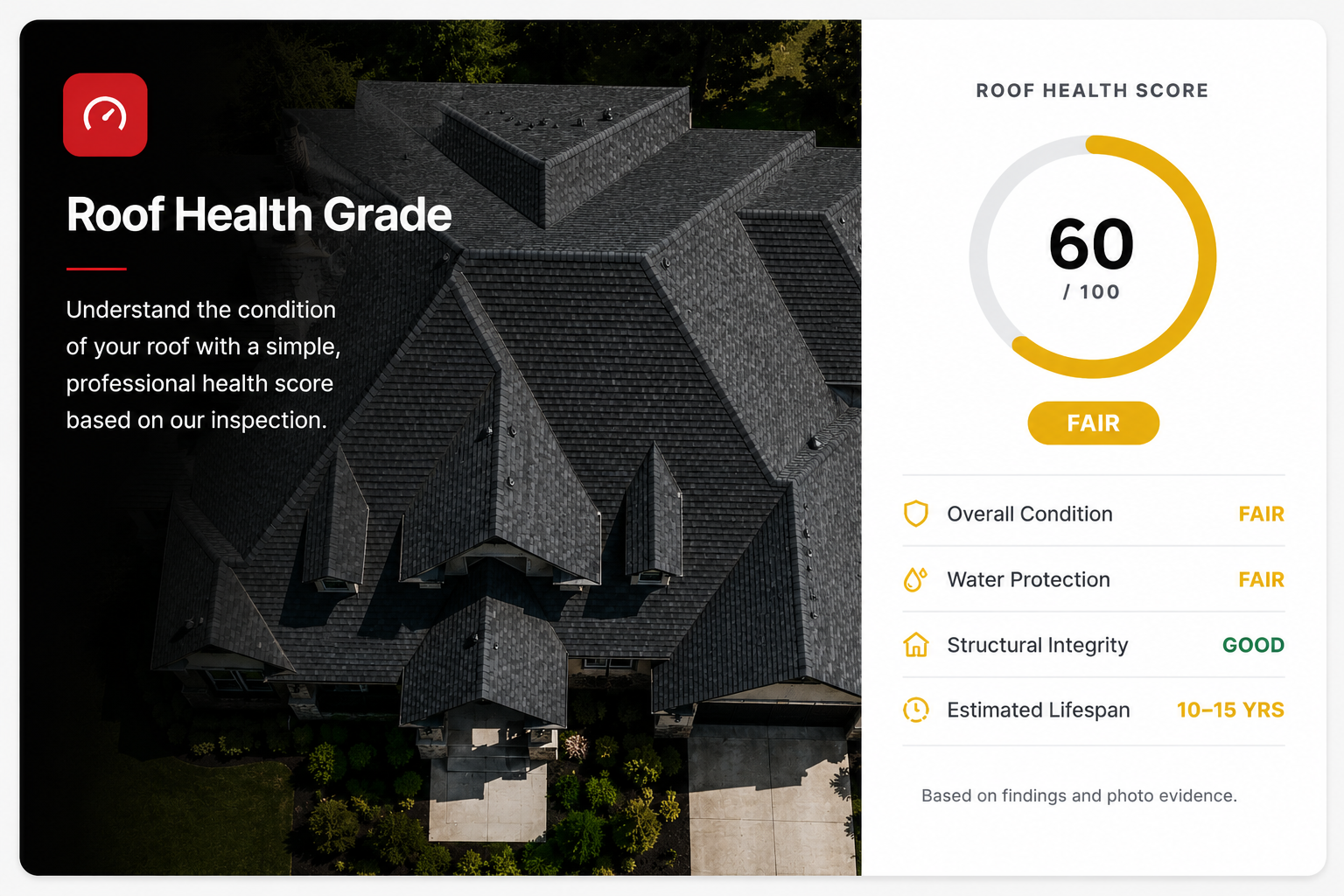 Roof Health Grade dashboard preview
