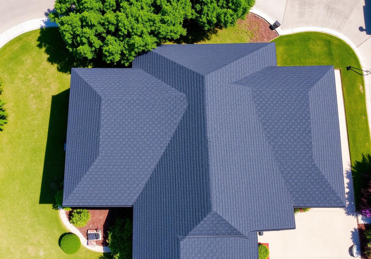Completed asphalt shingle roof replacement by Max Exteriors